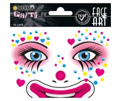 Näokleebis Herma Face Art Decor -  kloun